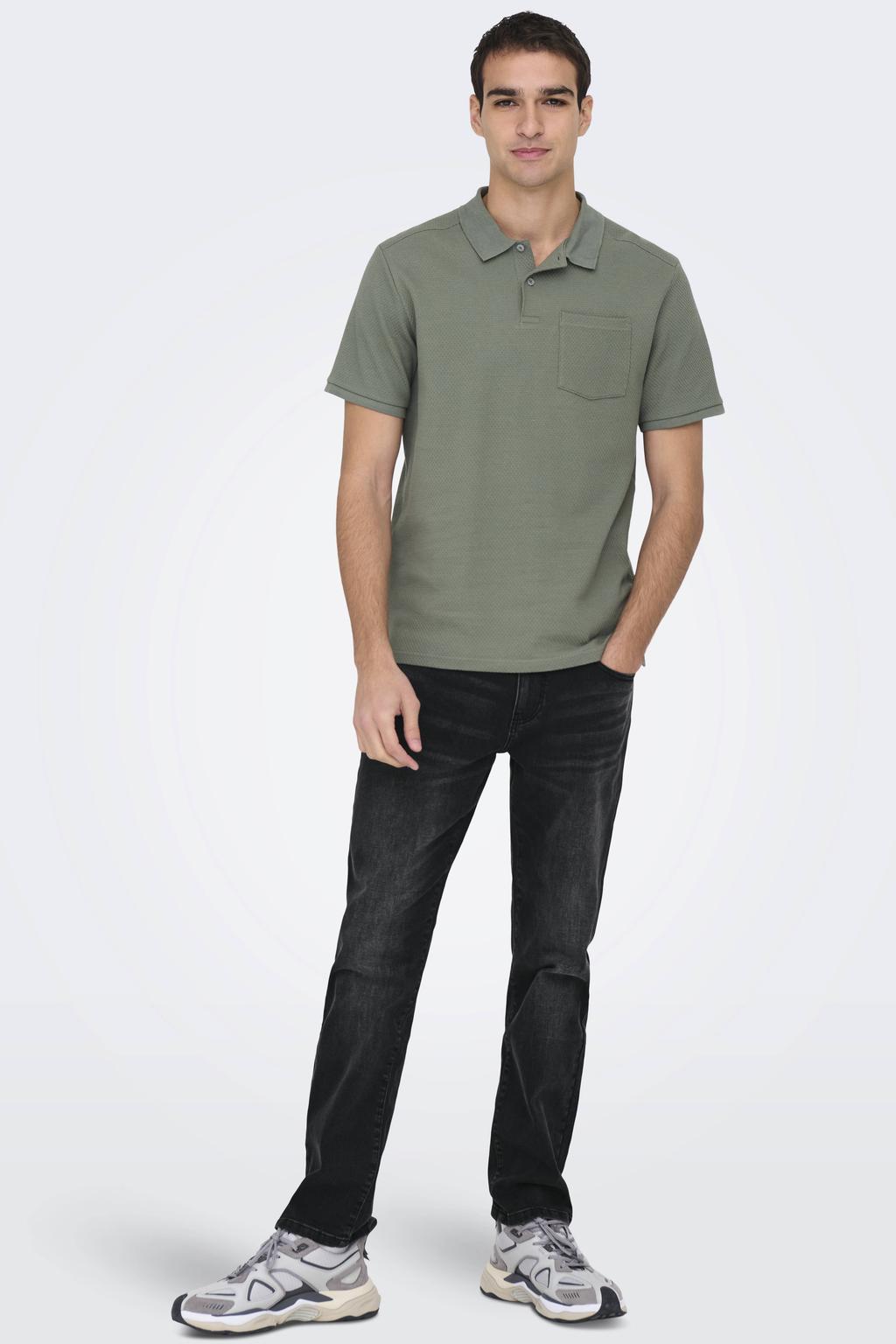 ONLY & SONS ONSWEFT regular fit jeans - donkergrijs