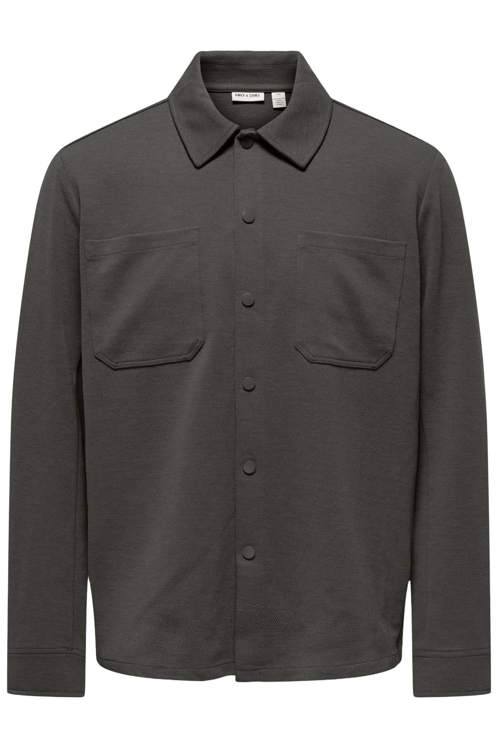 ONLY & SONS regular fit twill overshirt - beluga