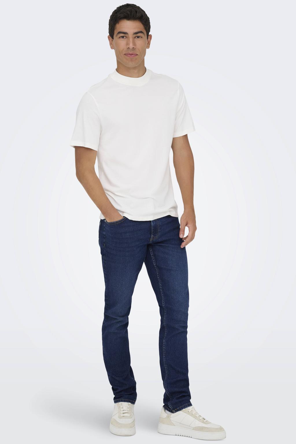ONLY & SONS ONSLOOM slim fit jeans - donkerblauw
