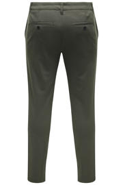 thumbnail: ONLY & SONS viscose slim fit chino - donkergroen