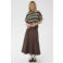 Saint Tropez boxy gestreepte top - bruin/ecru