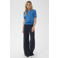 Saint Tropez gebreide top met plooien - blauw
