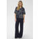 Saint Tropez top met print - donkerblauw/wit