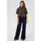 Saint Tropez blousetop met plooien - donkerbruin