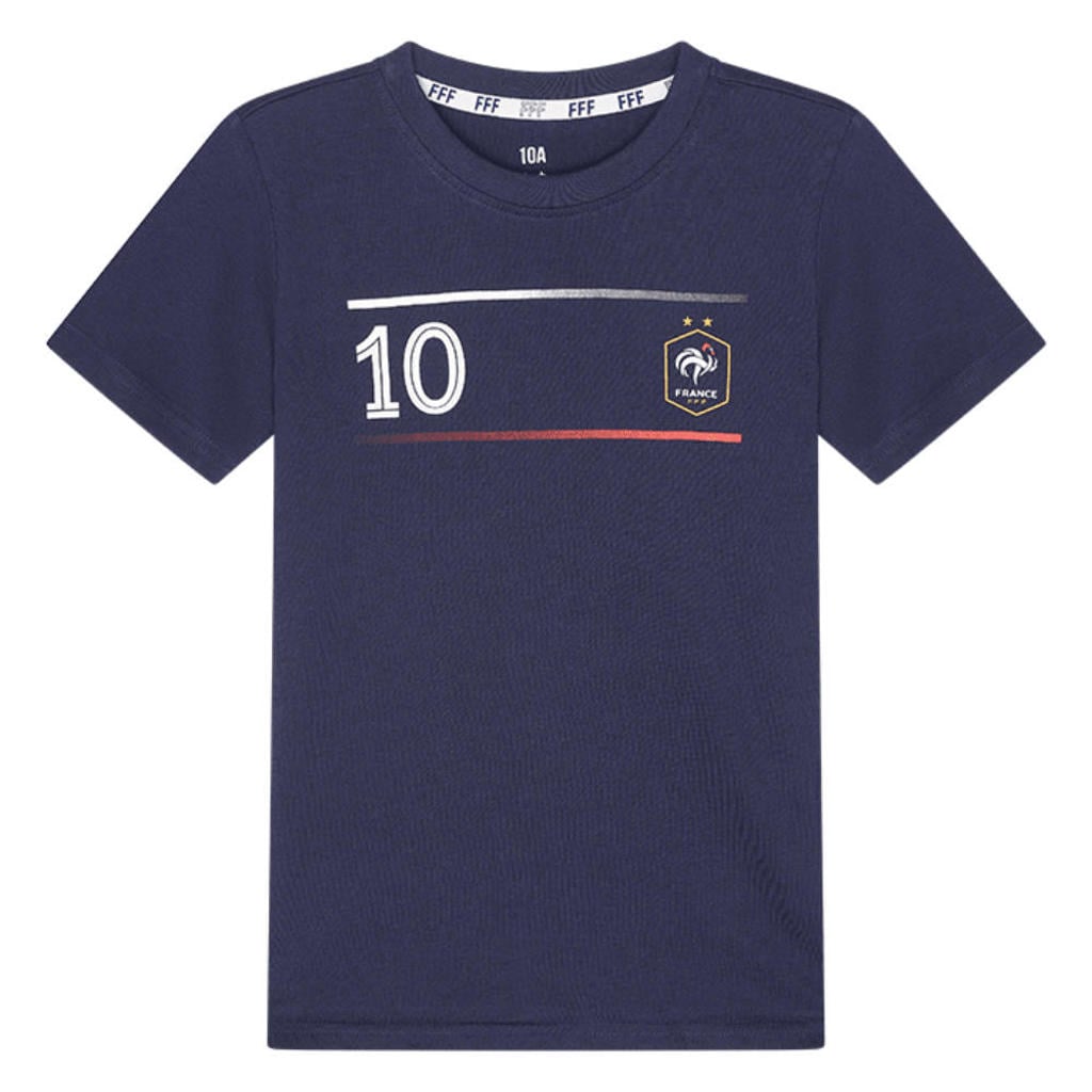 Official Fanwear Mbappé Frankrijk T-Shirt Blauw