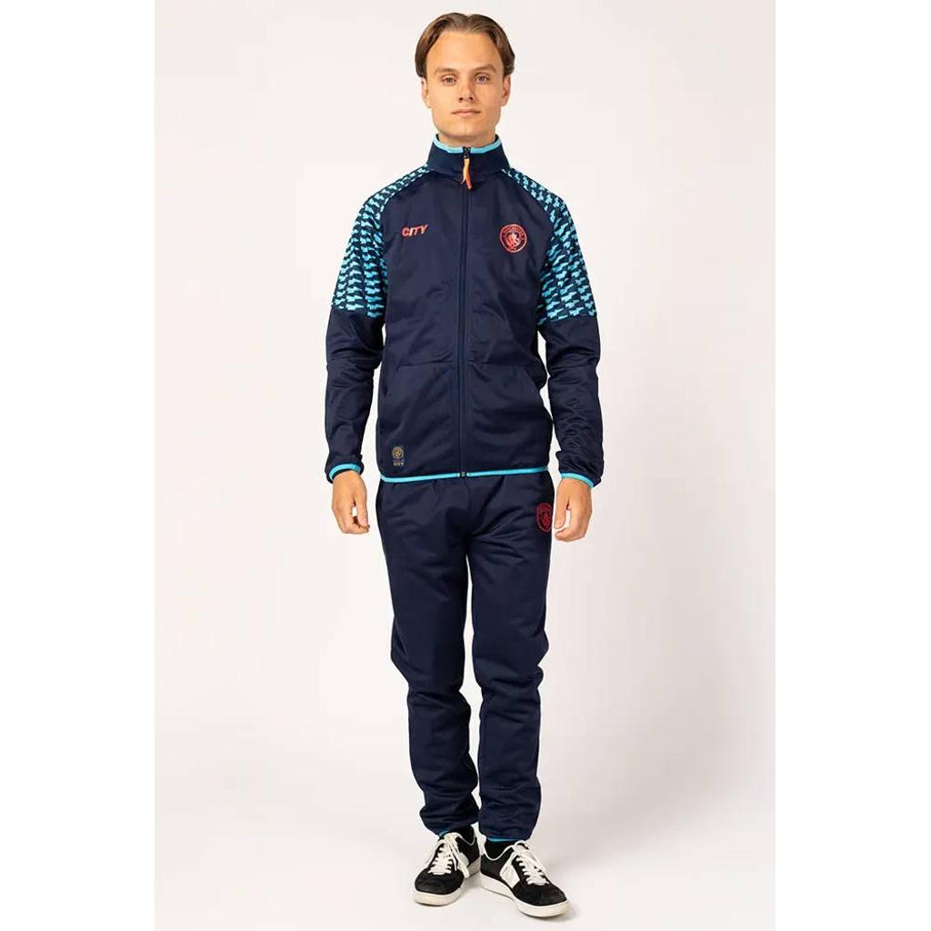 Official Fanwear Manchester City Trainingspak Donkerblauw