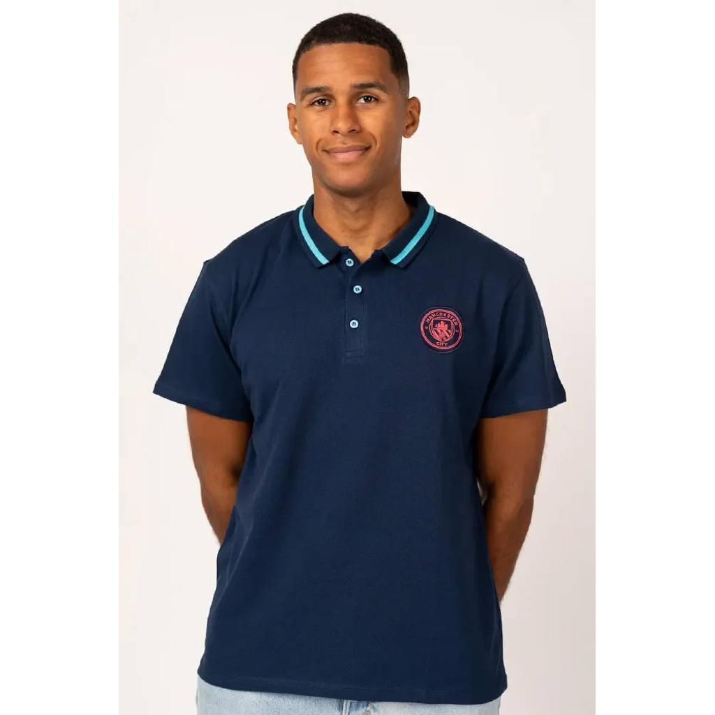 Official Fanwear Manchester City Polo Donkerblauw