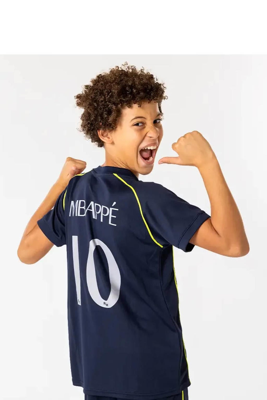 Official Fanwear Mbappé Real Madrid Voetbalshirt Donkerblauw