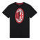 Official Fanwear AC Milan Logo T-Shirt Zwart