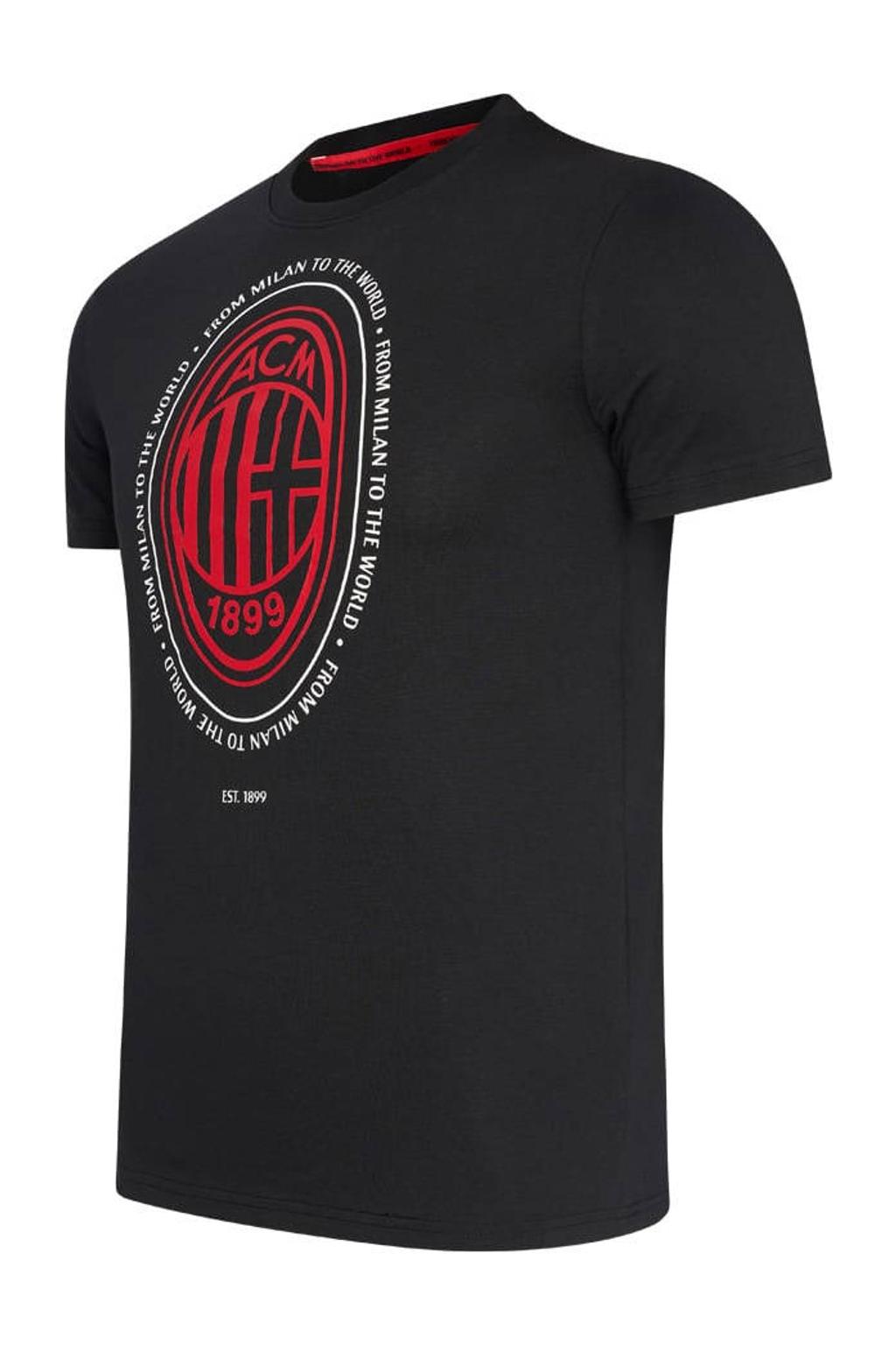 Official Fanwear AC Milan T-Shirt Zwart