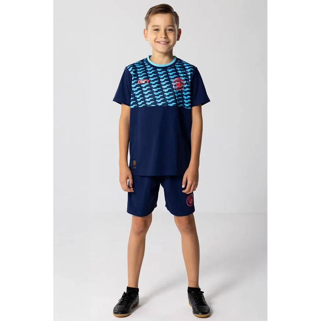 Official Fanwear Manchester City Voetbaltenue Donkerblauw