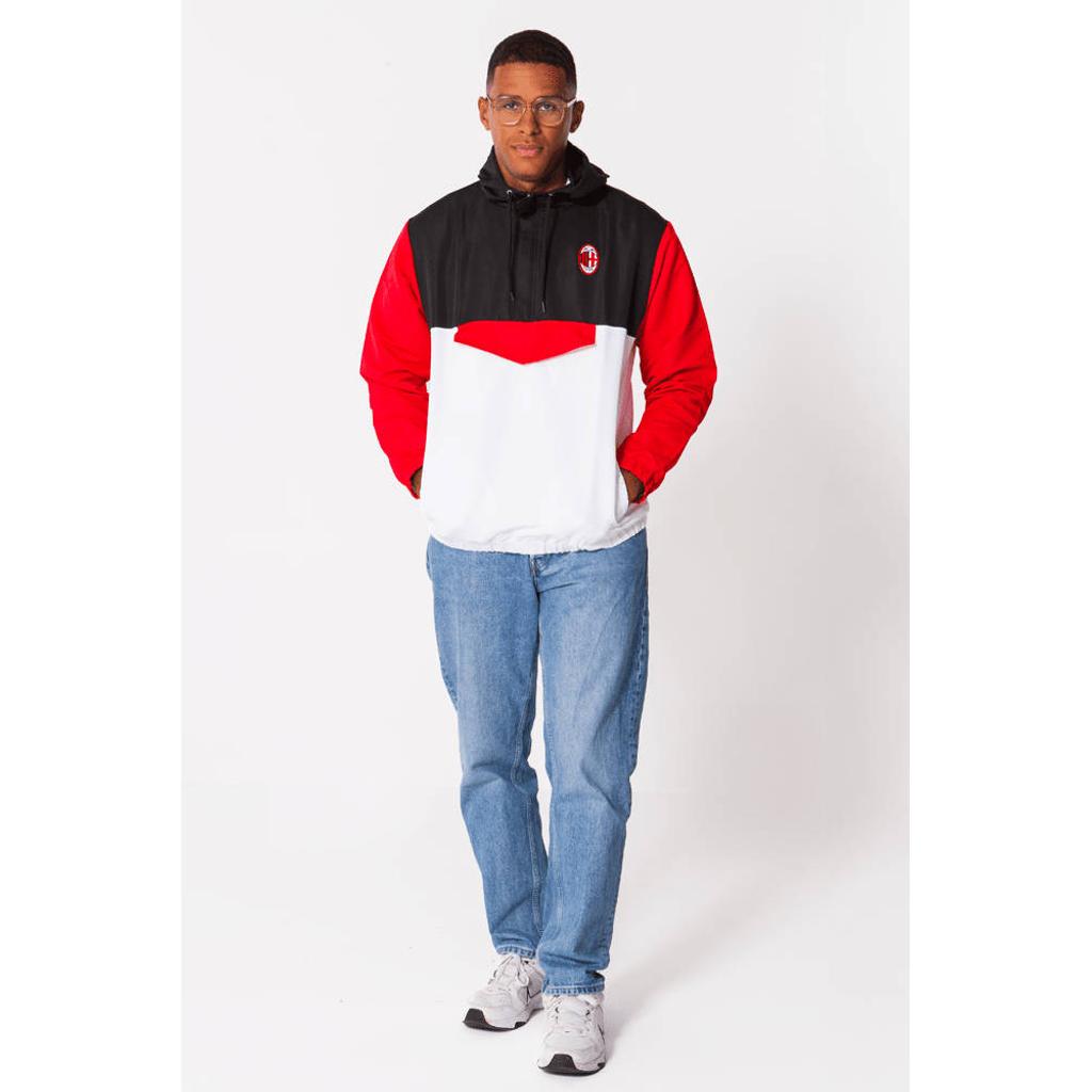 Official Fanwear AC Milan Windbreaker Wit/Zwart/Rood