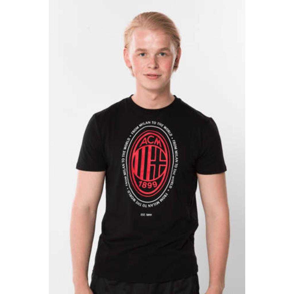 Official Fanwear AC Milan T-Shirt Zwart