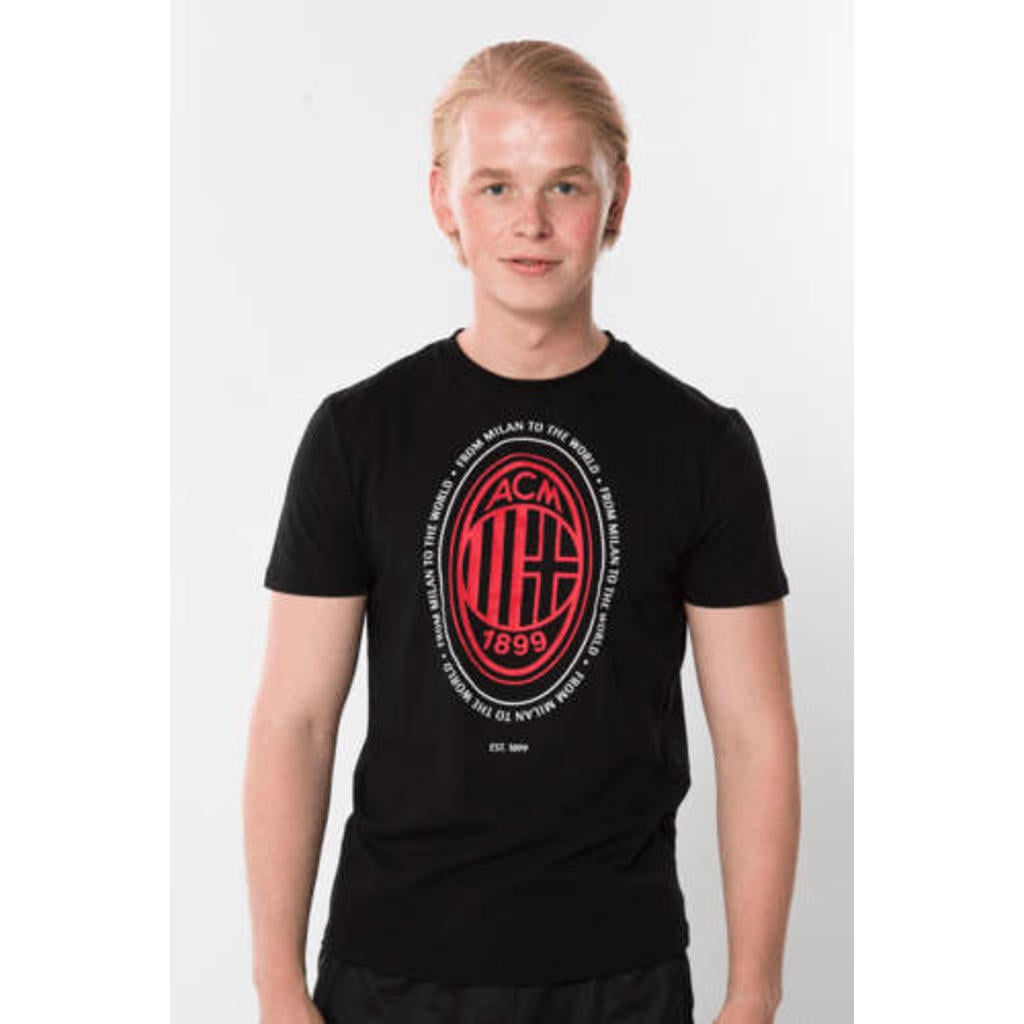 Official Fanwear AC Milan T-Shirt Zwart