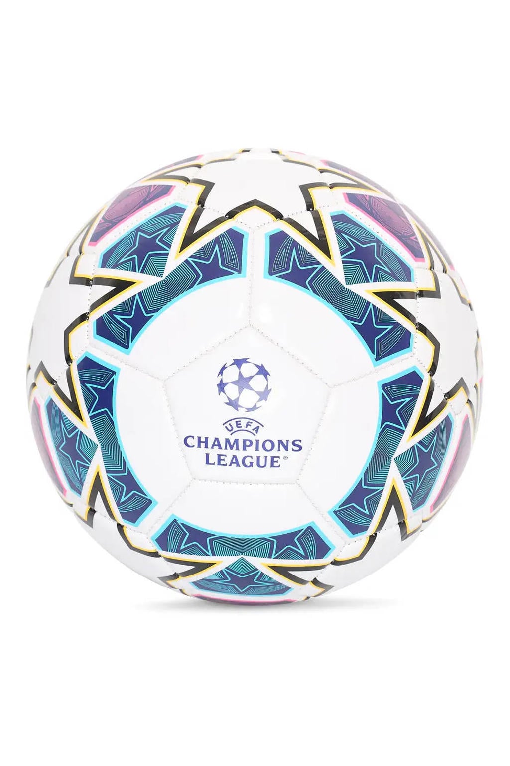 Official Fanwear Champions League Stars Voetbal Blauw/Wit/Roze maat 5