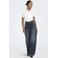 ONLY Onlgianna Mw Straight Dnm Dot003 Noos barrel jeans - donkerblauw