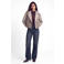Florez winterjas met wol en backprint - taupe