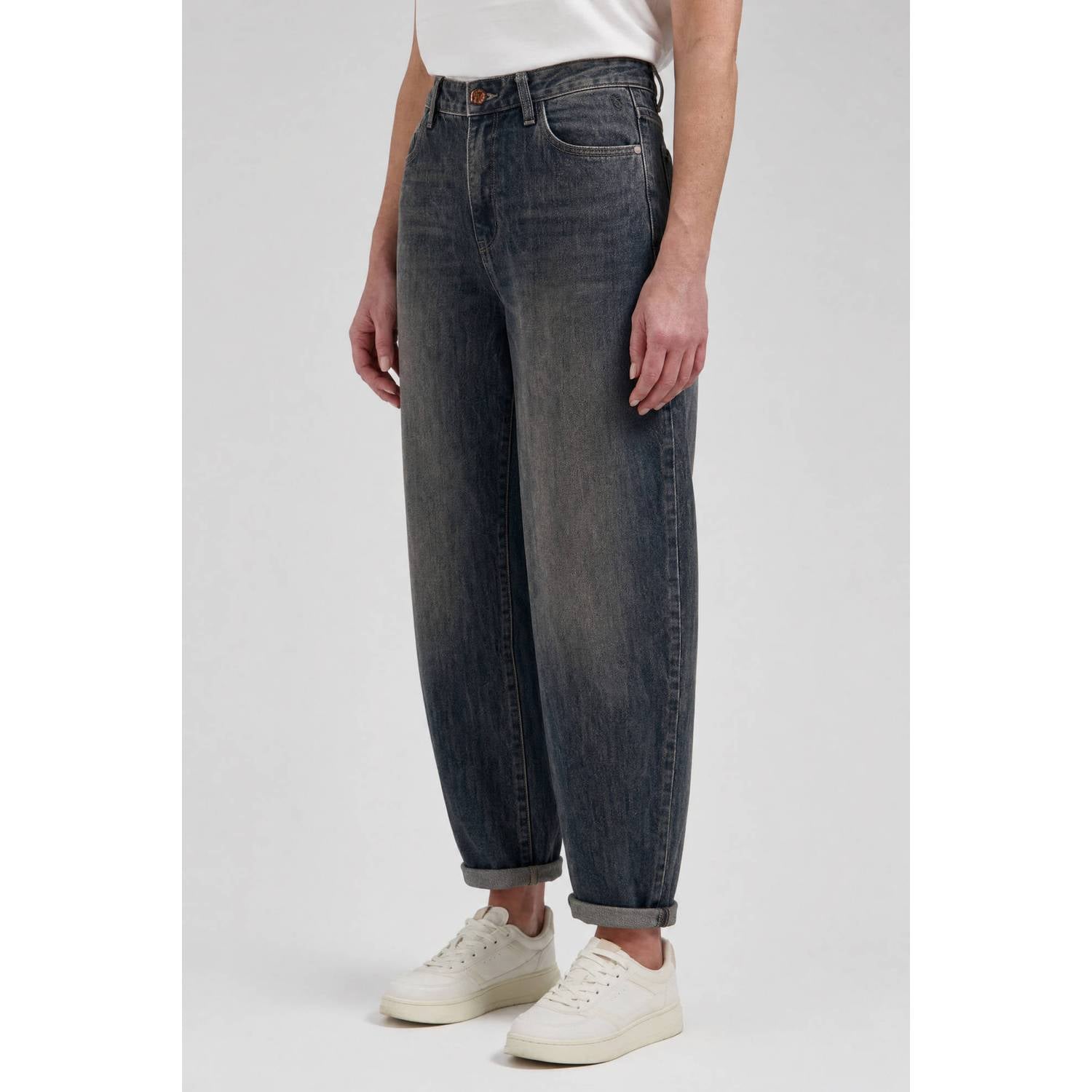 Florez barrel jeans dark blue