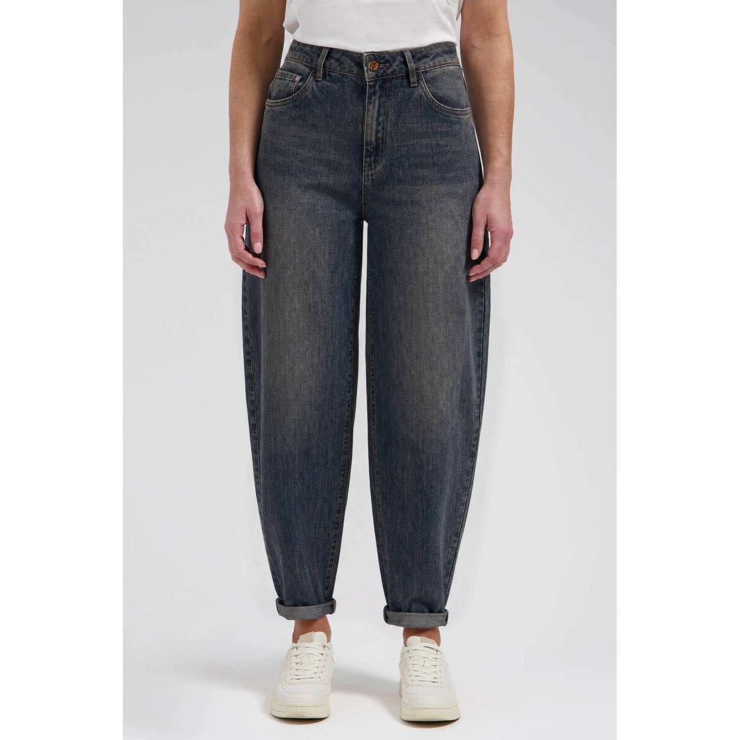 Florez barrel jeans dark blue
