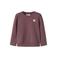 NAME IT MINI rechtvallende sweater met borduursels - roodbruin