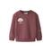 NAME IT MINI sweater met backprint en borduursels - donkerrood