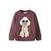 NAME IT MINI rechtvallende sweater met print - donkerrood