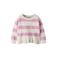 NAME IT MINI gebreide gestreepte trui met wol - wit