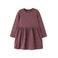 NAME IT MINI korte jurk met hartjes - roodbruin