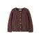 NAME IT MINI katoenen gebreid vest - roodbruin