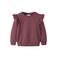 NAME IT MINI rechtvallende sweater met ruches - donkerrood