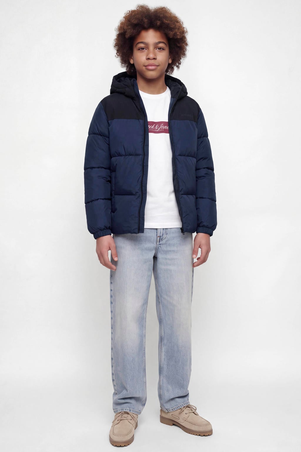 JACK & JONES JUNIOR pufferjas - donkerblauw