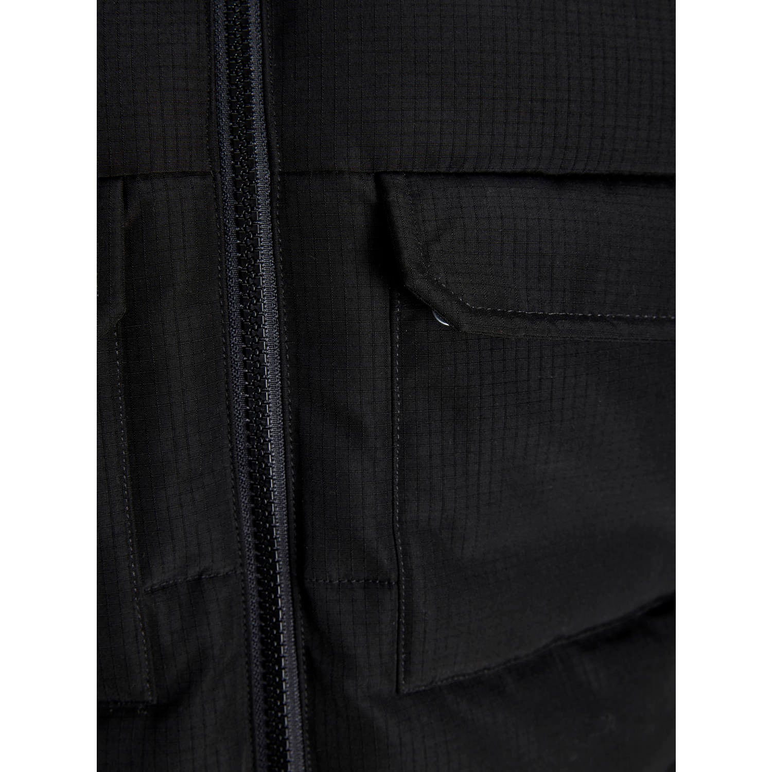 JACK & JONES JUNIOR gewatteerde winterjas zwart
