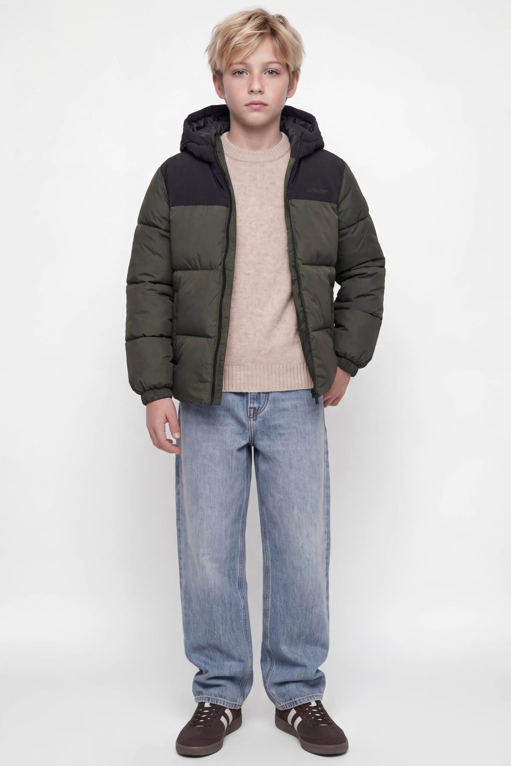 JACK & JONES JUNIOR gebreide trui met wol - beige