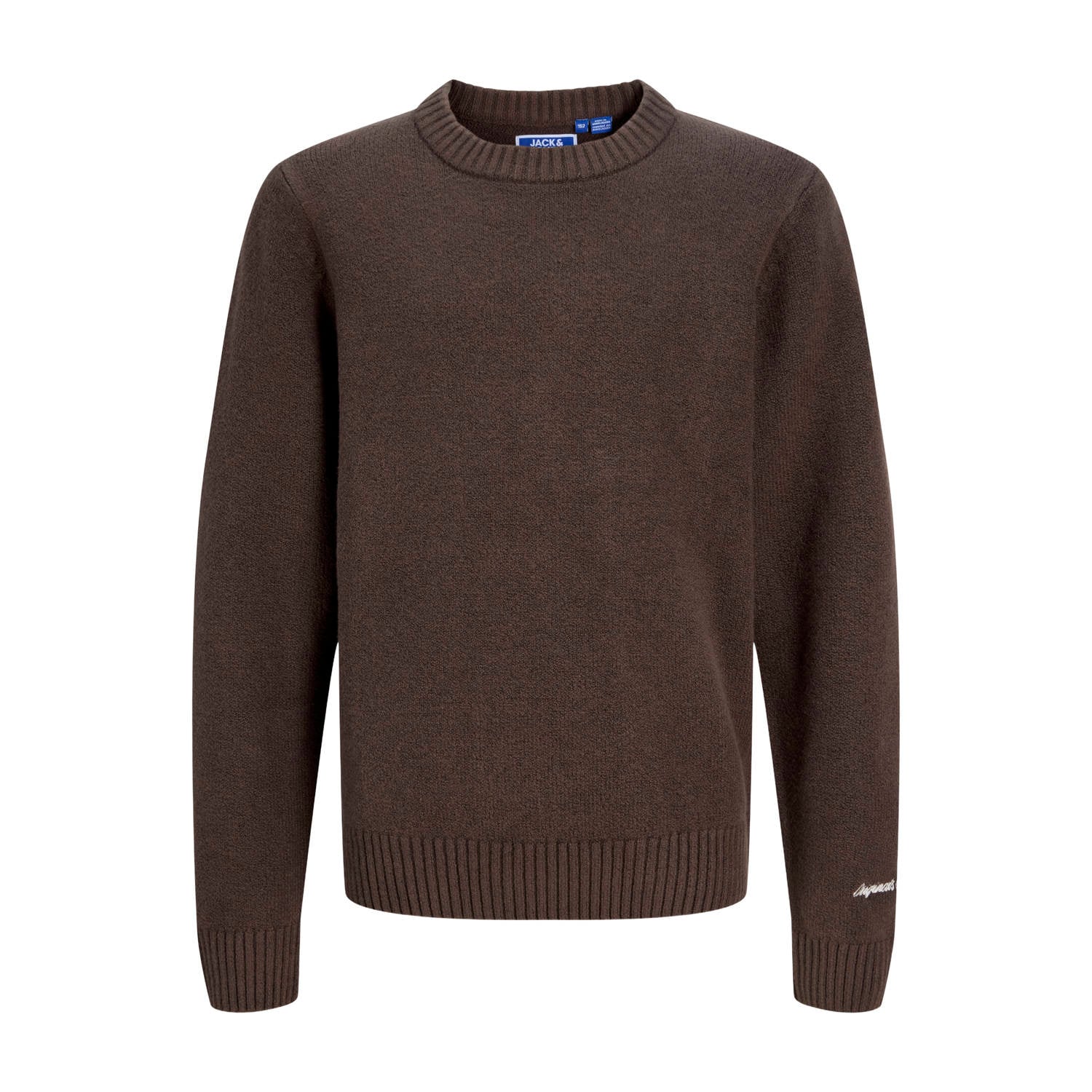 JACK & JONES JUNIOR oversized gebreide trui donkerbruin