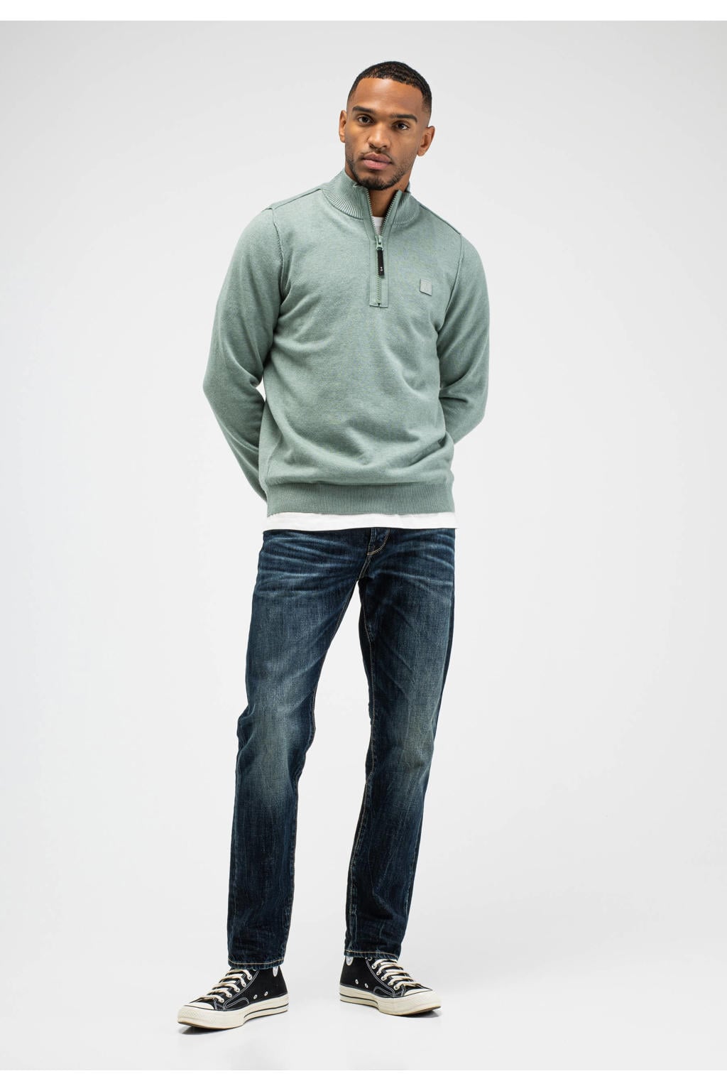 Butcher of Blue regular fit gebreide trui met wol - ice green
