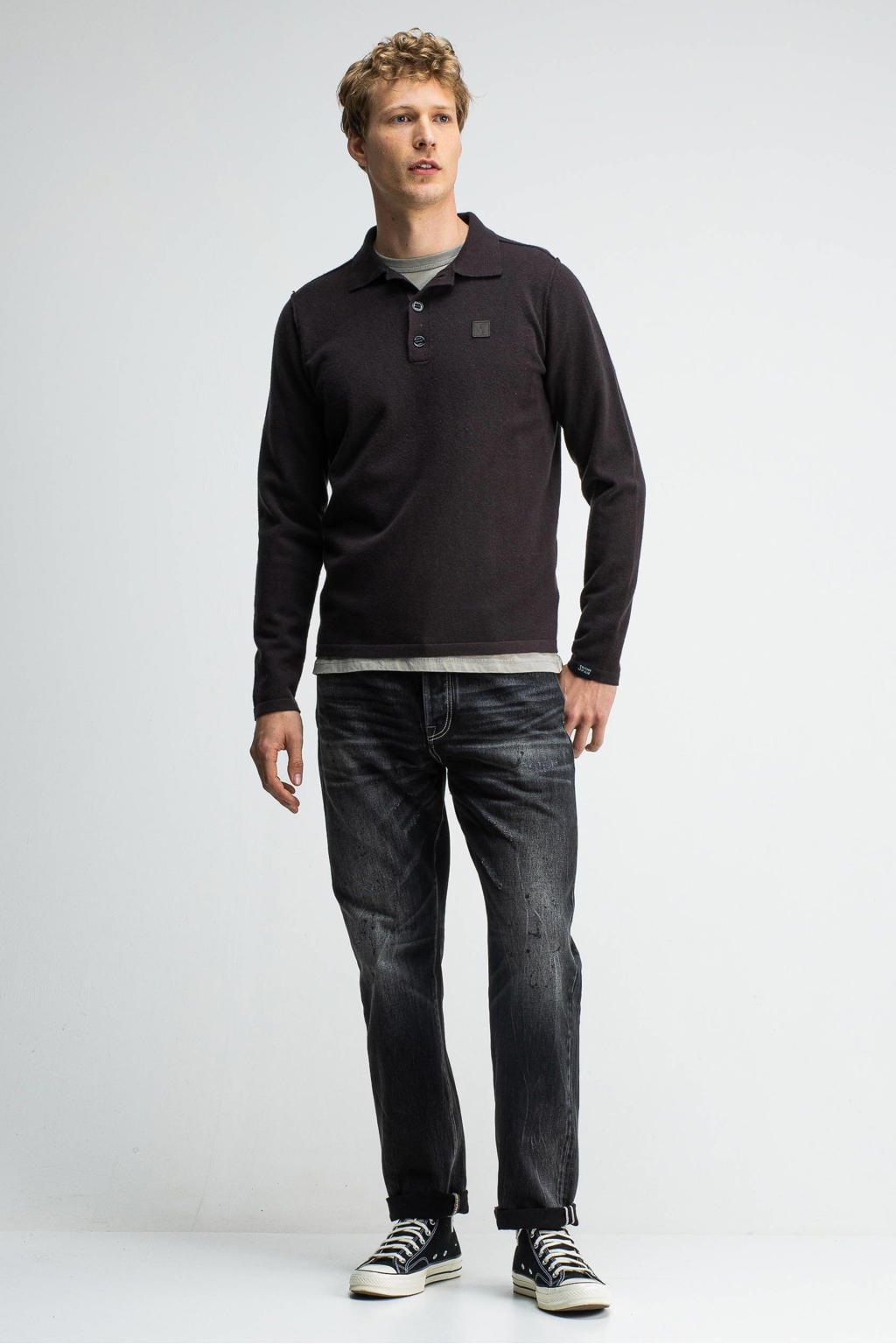 Butcher of Blue regular fit gebreide trui met wol - bruin