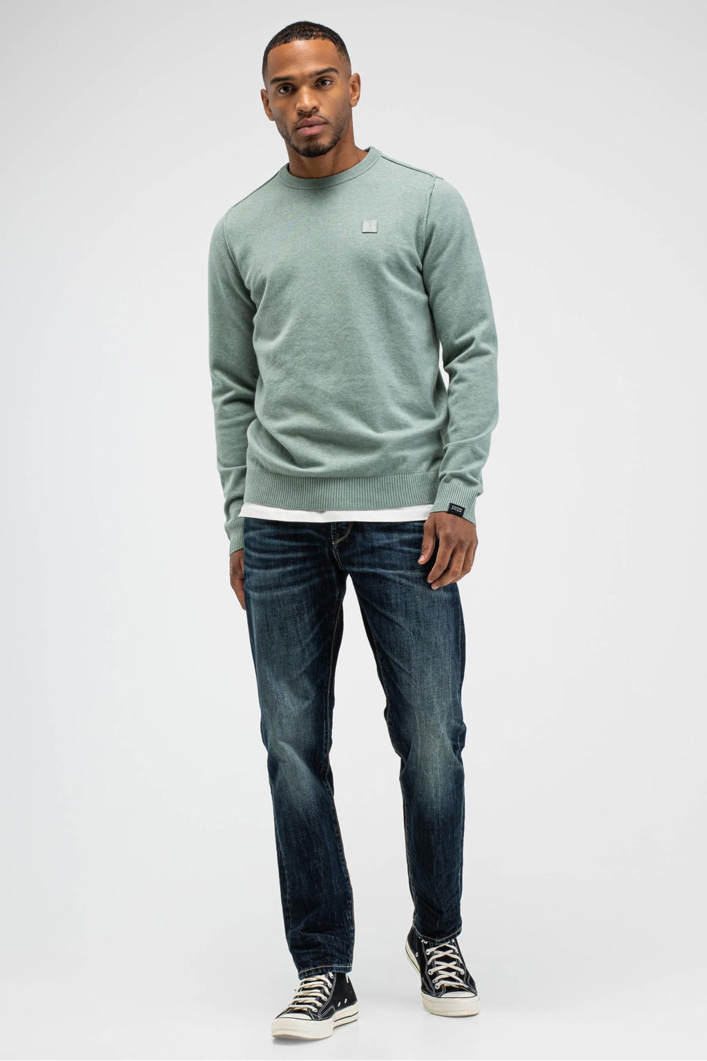 Butcher of Blue regular fit gebreide trui met wol - groen