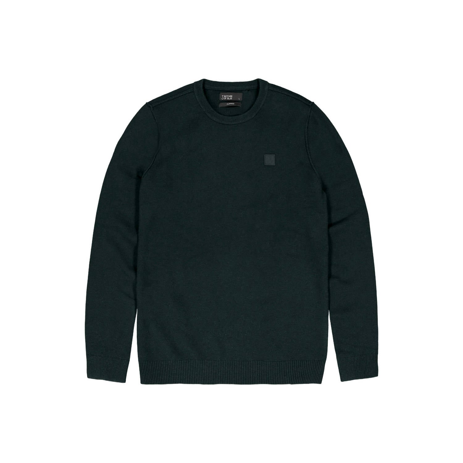 Butcher of Blue regular fit gebreide trui met wol conda green