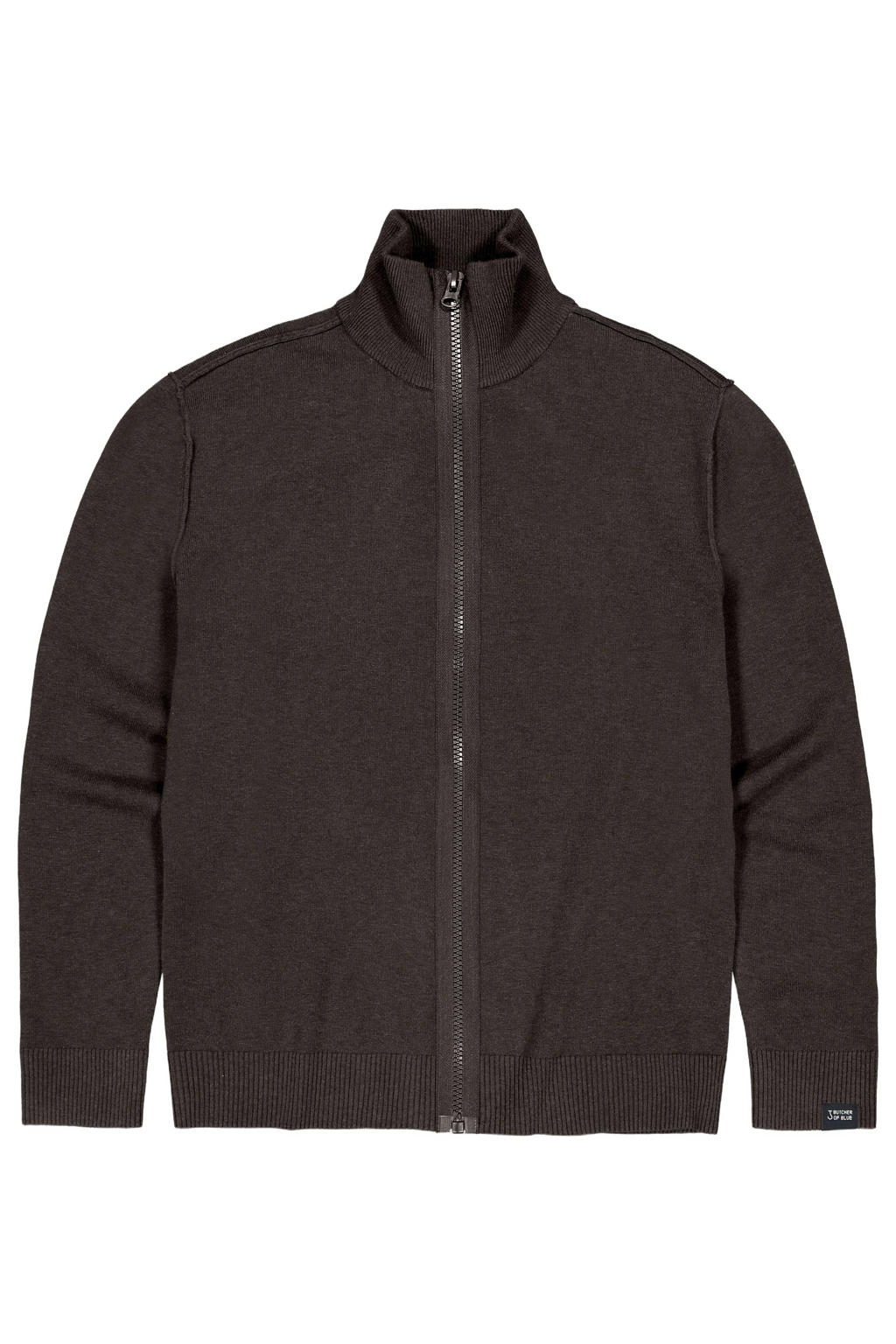 Butcher of Blue gebreid vest met wol - topaz bruin