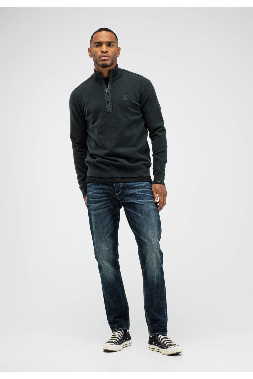 Butcher of Blue regular fit gebreide trui met wol - conda green