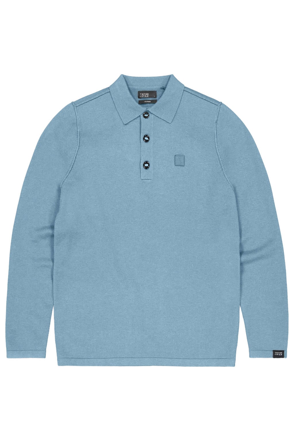 Butcher of Blue regular fit gebreide trui met wol - blauw