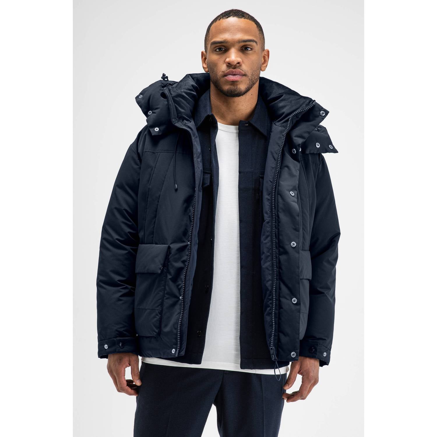 Butcher of Blue winterjas donkerblauw
