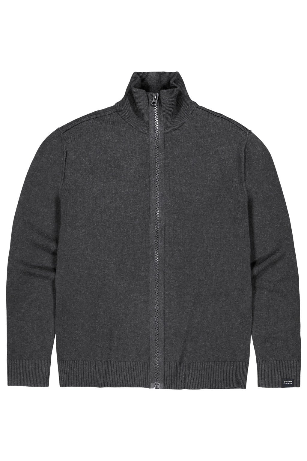 Butcher of Blue gebreid vest met wol - zwart