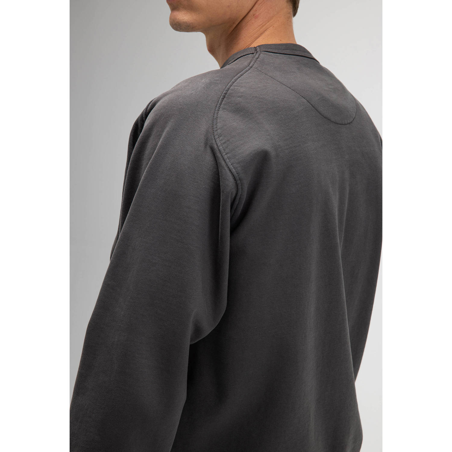 Butcher of Blue oversized sweater met logo grijs