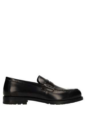 leren loafers - zwart