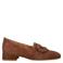 Gabor suède loafers met blokhak - cognac