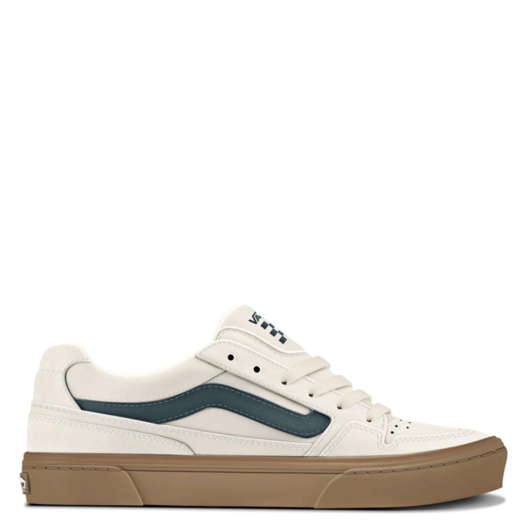 Ecru en zwarte heren Vans Caldrone suède sneakers - met veters
