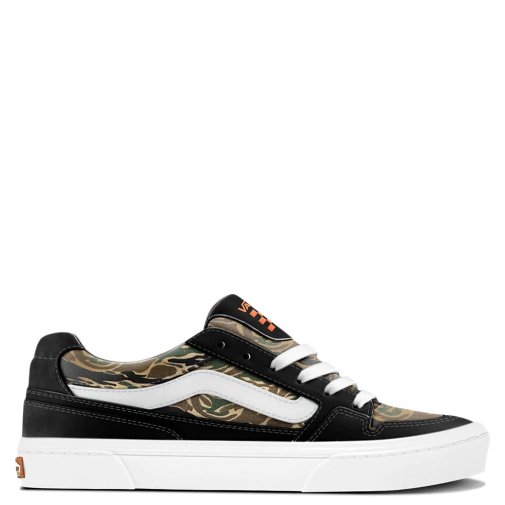 Zwart en witte heren Vans Caldrone suède sneakers - met veters