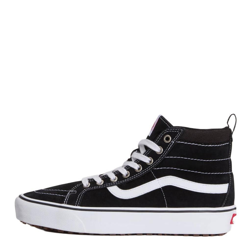 Zwart en witte heren Vans ME SK8-Hi suède sneakers - met veters