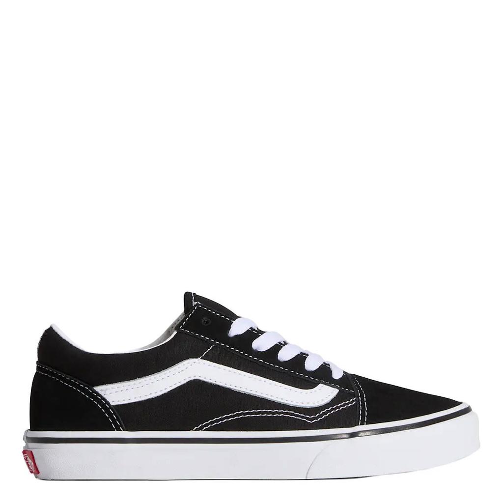 Zwart en witte jongens en meisjes Vans Old Skool katoenen sneakers met print - van canvas-suède/voering: textiel/voetbed: eva met klittenband